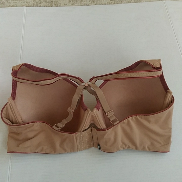 Anne Klein Underwire Convertible Bra 42D Tan Brown Pink Mauve - Picture 16 of 16